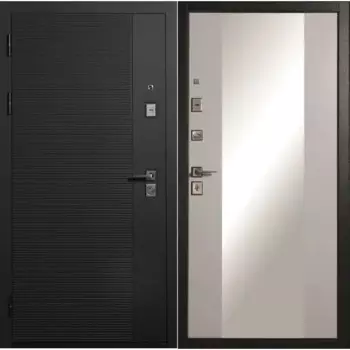 Дверь входная металлическая Форпост 100 86x205 см левая белая с зеркалом