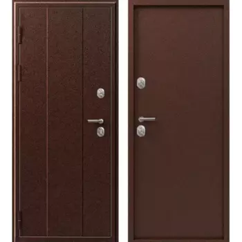 Дверь входная металлическая Фортис V-01 86x205 см левая антик медь