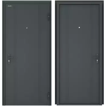 Дверь входная металлическая Эко 88x205 см правая цвет антрацит