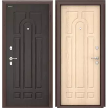 Дверь входная металлическая Оптим 2050x980 мм правая белый дуб