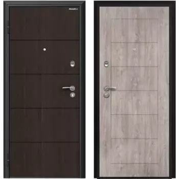 Дверь входная металлическая Оптим 98x205 см левая дуб серый