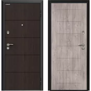 Дверь входная металлическая Оптим 98x205 см правая дуб серый