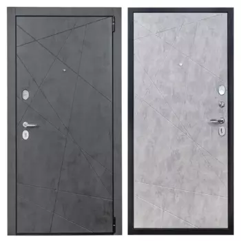 Дверь входная металлическая Порта Р-3 88x205 см правая цвет графит арт/грей арт