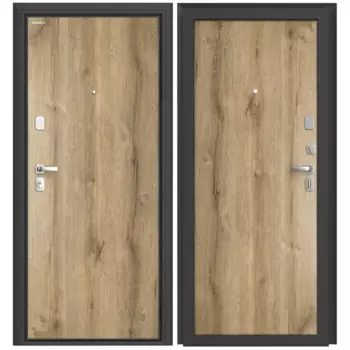 Дверь входная металлическая Премиум Плюс 89x205 см правая дуб галифакс