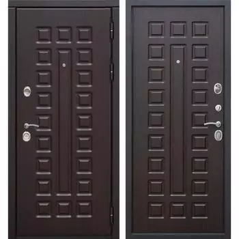 Дверь входная металлическая Сенатор 12 см, 860 мм, правая, цвет венге
