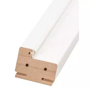 Дверная коробка телескопическая Нобиле 80x200 полипропилен ламинация цвет белый (комплект 2.5 шт.)