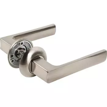 Дверная ручка Punto Ergo JR SN/CP, без запирания, комплект, цвет матовый никель/хром