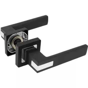 Дверные ручки AL 144 BL, комплект, цвет черный