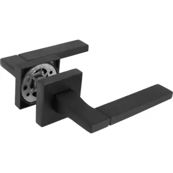 Дверные ручки AL 147 BL, комплект, цвет черный