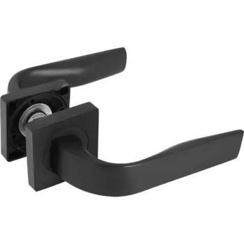 Дверные ручки AL 161 BL, комплект, цвет черный