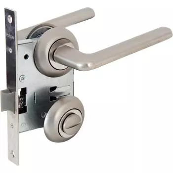 Дверные ручки Edson 21-Z01, с запиранием, комплект, цвет матовый никель