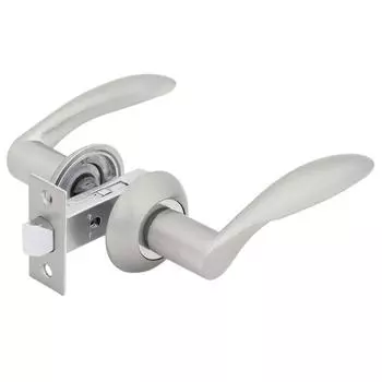 Дверные ручки Фабрика Замков 05L 100 без запирания алюминий гальваническое покрытие цвет матовый никель