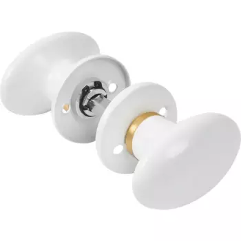 Дверные ручки Inspire Gilda без запирания фарфор цвет белый/латунь матовая