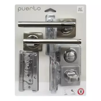 Дверные ручки Puerto SET514-02 2070, без запирания, цвет никель