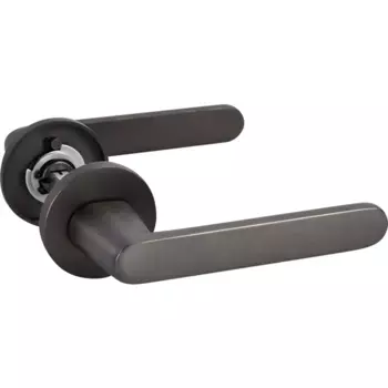 Дверные ручки Puerto Slim Фрапе без запирания цвет матовый черный никель