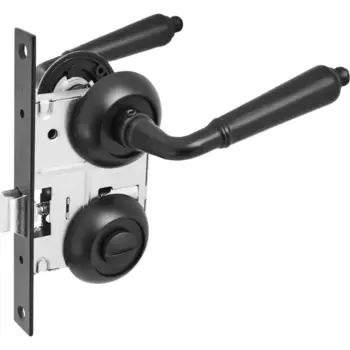 Дверные ручки Punto Erenity, с запиранием, комплект, цвет черный