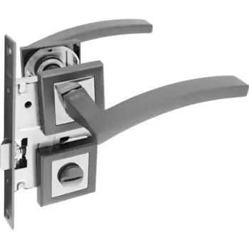 Дверные ручки Punto Navy с запиранием комплект цвет графит/хром