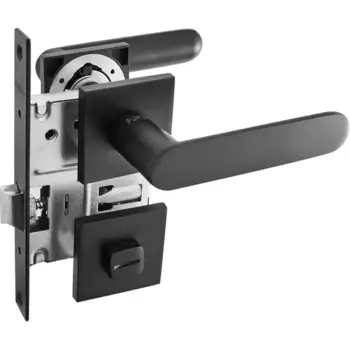 Дверные ручки Punto Porto с запиранием комплект цвет черный