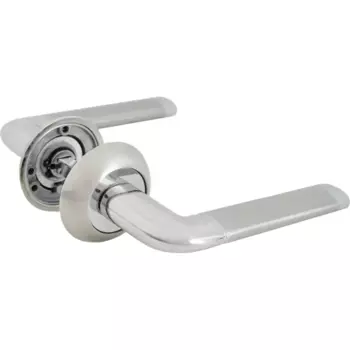 Дверные ручки Punto Rex без запирания цвет матовый никель/хром