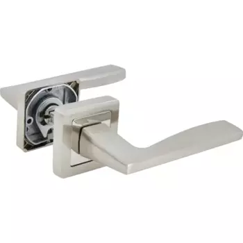 Дверные ручки Punto Rich без запирания цвет матовый никель/хром