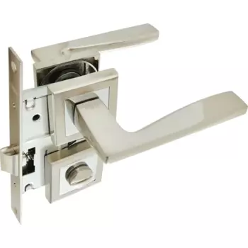 Дверные ручки Punto Rich с запиранием комплект цвет никель/хром