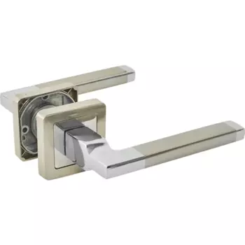 Дверные ручки Punto Vector, без запирания, цвет матовый никель/хром
