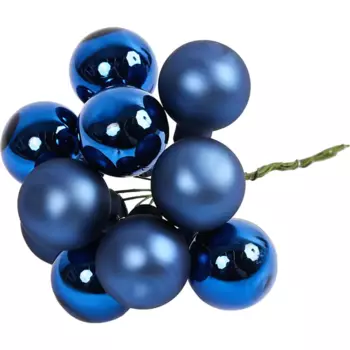 Елочная игрушка Шар 4x8 цвет синий 10 шт.