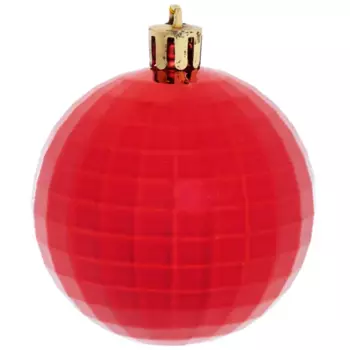 Елочный шар «Диско-шар» 6 см пластик красный
