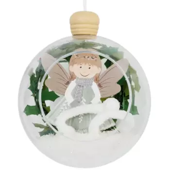 Елочный шар «Ожидание волшебства» 8 см пластик