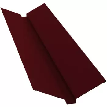 Ендова верхняя 115x30x115 мм 2 м RAL 3005 0.4 мм красный