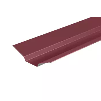 Ендова верхняя 86x80x86 мм 2 м RAL 3005 0.4 мм красный