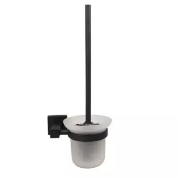 Ерш для унитаза навес квадро металл черный