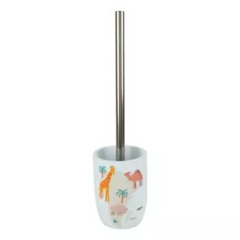 Ерш для унитаза саванна полирезина белый/голубой