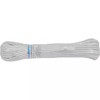 Фал 6 мм 20 м, полиамид, цвет белый