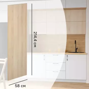 Фальшпанель для кухонного шкафа Дуб комано 58x214.4 см ЛДСП цвет бежевый
