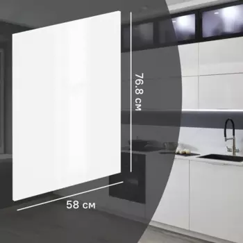 Фальшпанель для напольного шкафа Аша белая 58x76.8 см Delinia ID ЛДСП цвет белый