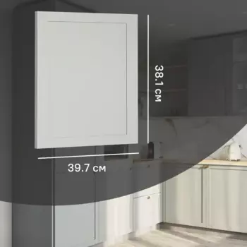 Фасад выдвижного ящика Кинель 39.7x38.1 см KONSENSA массив дерева цвет серо-зеленый