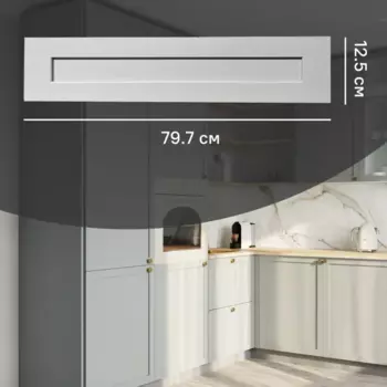 Фасад выдвижного ящика Кинель 79.7x12.5 см KONSENSA массив дерева цвет серо-зеленый