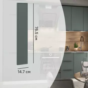 Фасад для кухонного шкафа Инта 14.7x76.5 см Delinia ID МДФ цвет зеленый
