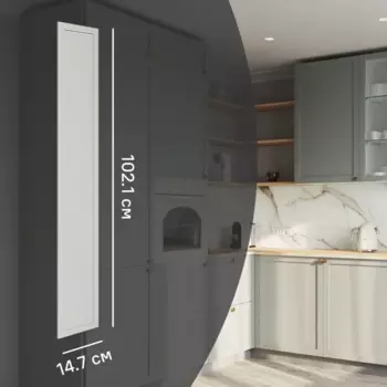 Фасад кухонного шкафа Кинель 14.7x102.1 см KONSENSA массив дерева цвет серо-зеленый