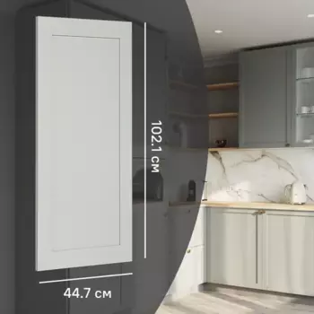 Фасад кухонного шкафа Кинель 44.7x102.1 см KONSENSA массив дерева цвет серо-зеленый