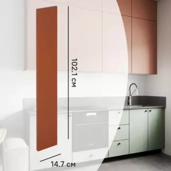 Фасад кухонного шкафа Тара 14.7x102.1 см KONSENSA МДФ цвет терракотовый