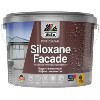 Фасадная краска моющаяся Dufa Professional Siloxane Facade глубокоматовая цвет белый база А 9 л