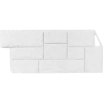 Фасадная панель Country Камень крупный цвет белый