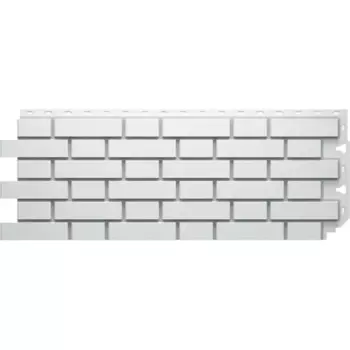 Фасадная панель Dacha Кирпич гладкий белый 0.46 м