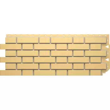Фасадная панель Dacha Кирпич гладкий жёлтый 0.46 м