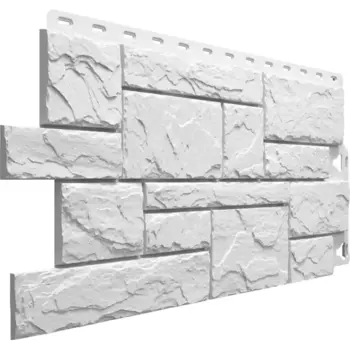 Фасадная панель Docke Камень крупный белый 0.38 м