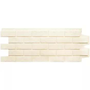 Фасадная панель Grand Line Classic Состаренный кирпич 1109x418 мм молочный 0.38 м