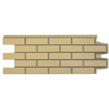 Фасадная панель Grand Line Design Клинкерный кирпич 1105x417 мм песочный со швом RAL7006 0.38 м
