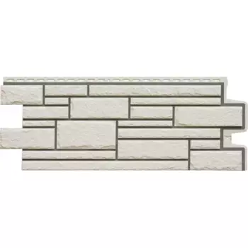 Фасадная панель Grand Line Камелот 992x392 мм молочный шов RAL 7006 0.39 м